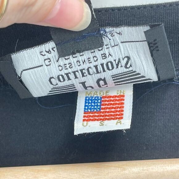 PG Collections by Ginger Bort vintage Cardigan Sweater Stretch Button Up Black 1 - Picture 9 of 12